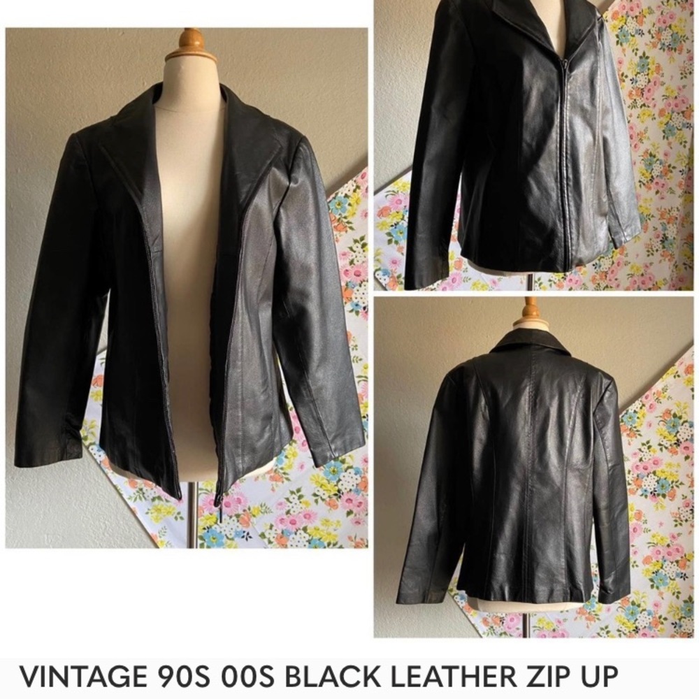 Black leather jacket